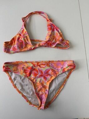 Rip Curl Girls Floral Bikini - Pink, Orange, Yellow